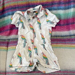 Tea Collection Multicolor Bird Print Romper